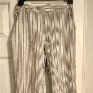 Sienna Sky size small striped linen pants with pockets